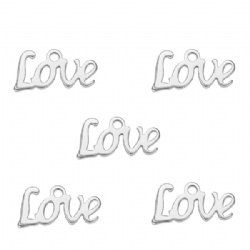Stainless steel Pendant charms 13x6x1mm
