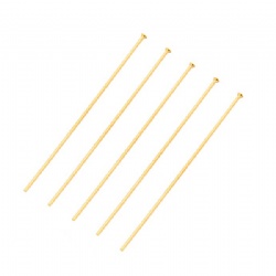 Stainless Steel Head Pin in 18K gold vacuum plated