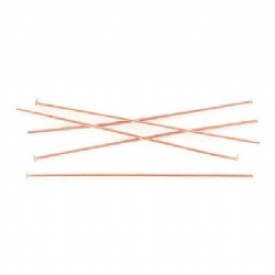Stainless Steel Head Pin in 18K Rose Gold vacuum plated