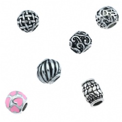 STAINLESS STEEL LARGE HOLE BEADS