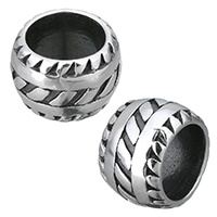 Stainless steel large hole beads