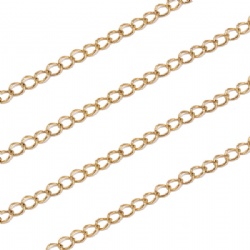 Stainless Steel Extender Soldered Curb Chain Gold Color