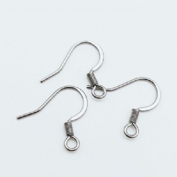 Stainless Steel Flat Earwire With Coil